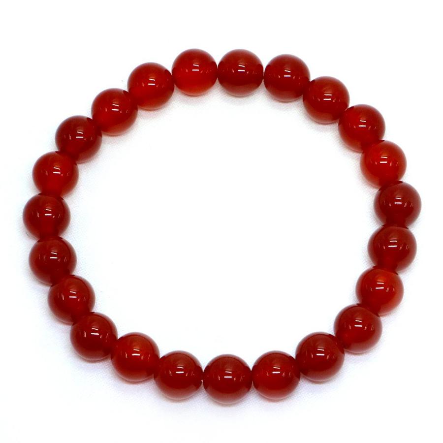 パワーストーン 天然石 ブレスレット レッドアゲート 丸玉 8mm 数珠 念珠 Bracelet お試し価格 |  | 01