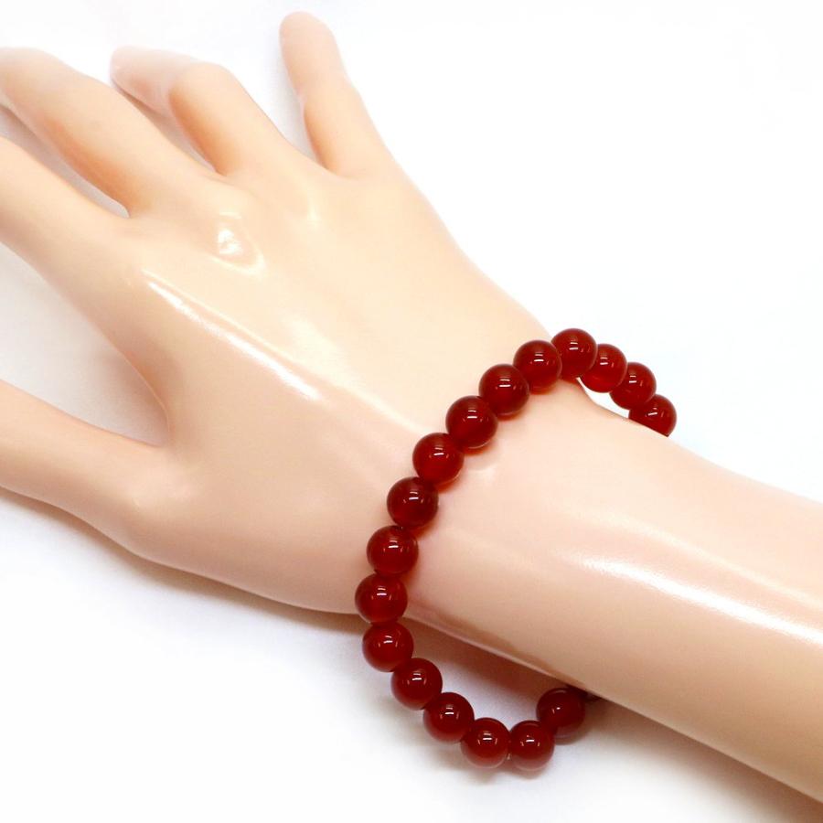 パワーストーン 天然石 ブレスレット レッドアゲート 丸玉 8mm 数珠 念珠 Bracelet お試し価格 |  | 02