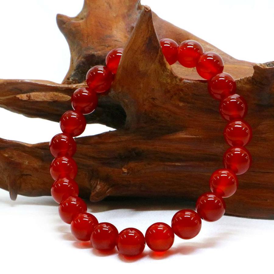 パワーストーン 天然石 ブレスレット レッドアゲート 丸玉 8mm 数珠 念珠 Bracelet お試し価格 |  | 03