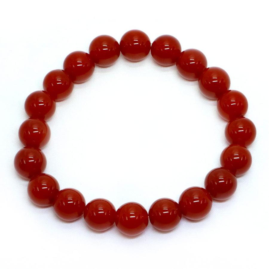 パワーストーン 天然石 ブレスレット レッドアゲート 丸玉 10mm 数珠 念珠 Bracelet お試し価格 |  | 01