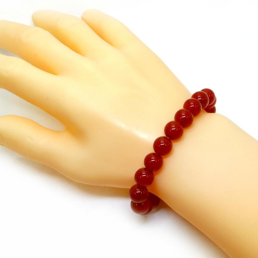 パワーストーン 天然石 ブレスレット レッドアゲート 丸玉 10mm 数珠 念珠 Bracelet お試し価格 |  | 02