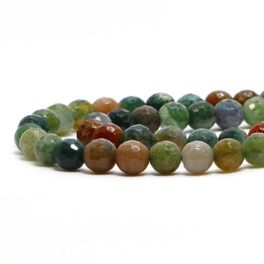 パワーストーン 天然石 ブレスレット インディアンアゲート 多面カット 6mm 数珠 念珠 Bracelet お試し価格 |  | 10