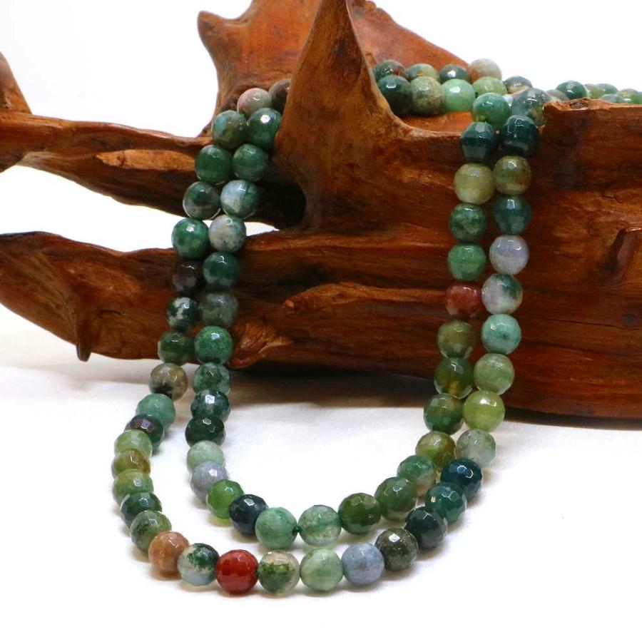 パワーストーン 天然石 ブレスレット インディアンアゲート 多面カット 6mm 数珠 念珠 Bracelet お試し価格 |  | 11