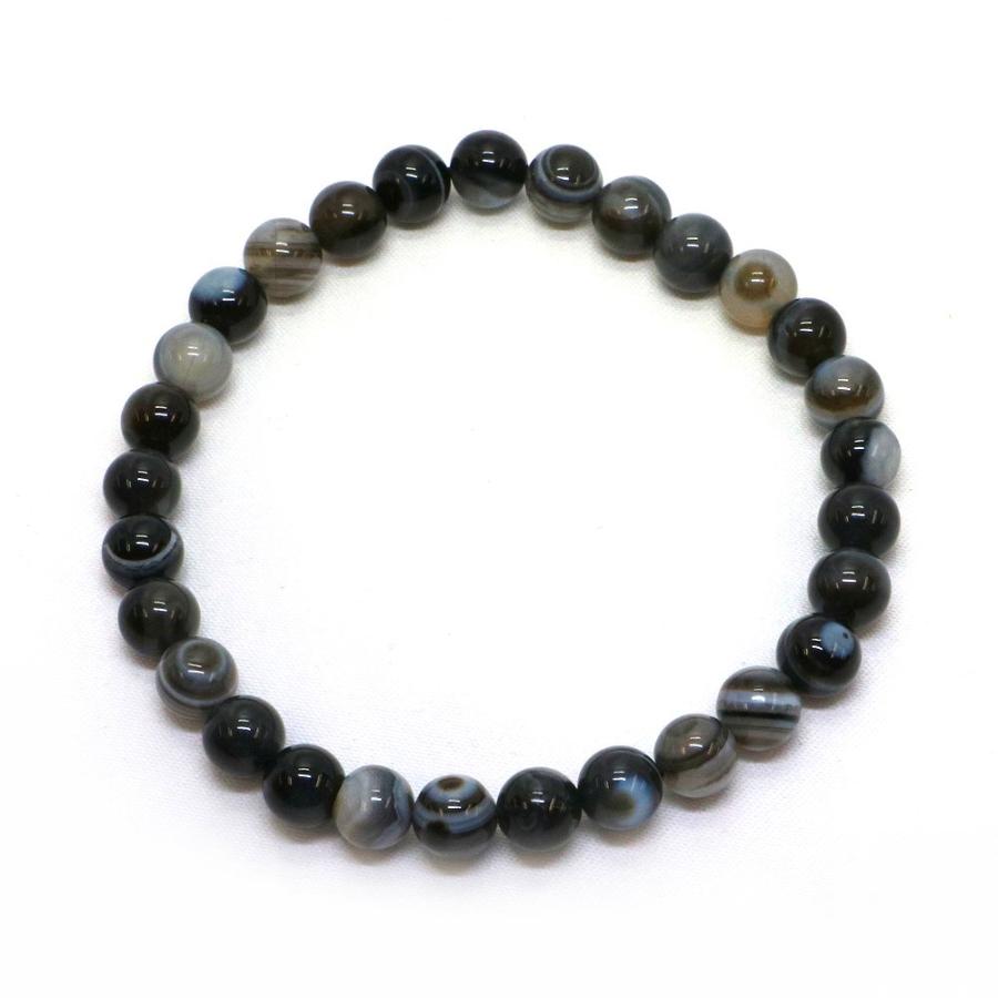パワーストーン 天然石 ブレスレット 天眼石 縞瑪瑙 アイアゲート 丸玉 6mm 数珠 念珠 Bracelet お試し価格 |  | 01