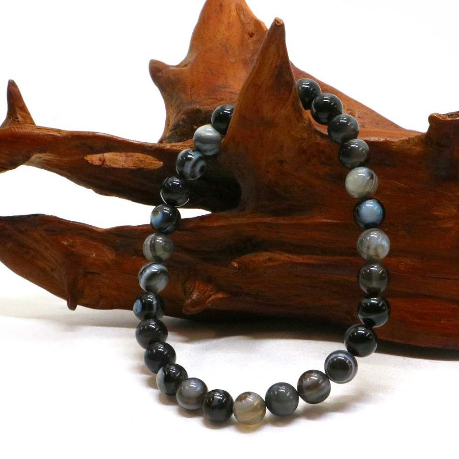 パワーストーン 天然石 ブレスレット 天眼石 縞瑪瑙 アイアゲート 丸玉 6mm 数珠 念珠 Bracelet お試し価格 |  | 03