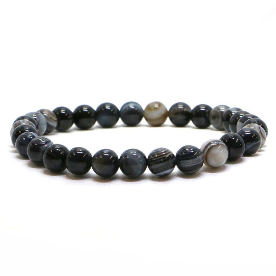 パワーストーン 天然石 ブレスレット 天眼石 縞瑪瑙 アイアゲート 丸玉 8mm 数珠 念珠 Bracelet お試し価格 | 