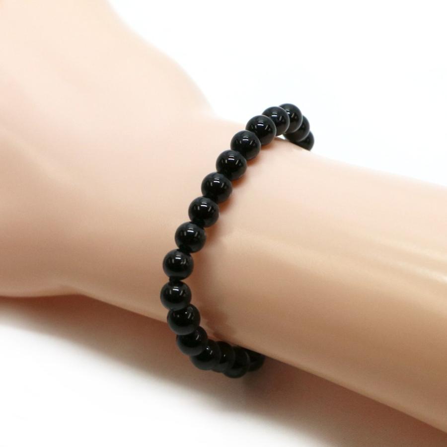 パワーストーン 天然石 ブレスレット ブラックトルマリン 丸玉 6mm 数珠 念珠 Bracelet お試し価格 |  | 02