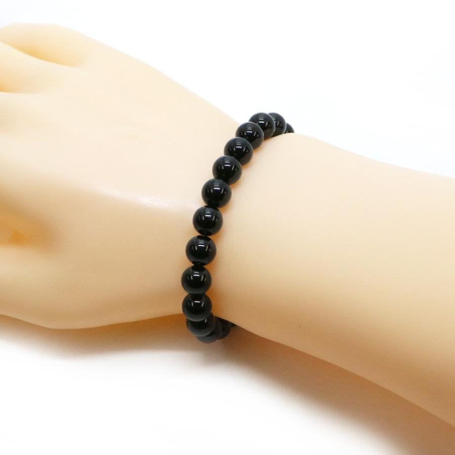 パワーストーン 天然石 ブレスレット ブラックトルマリン 丸玉 8mm 数珠 念珠 Bracelet お試し価格 |  | 02