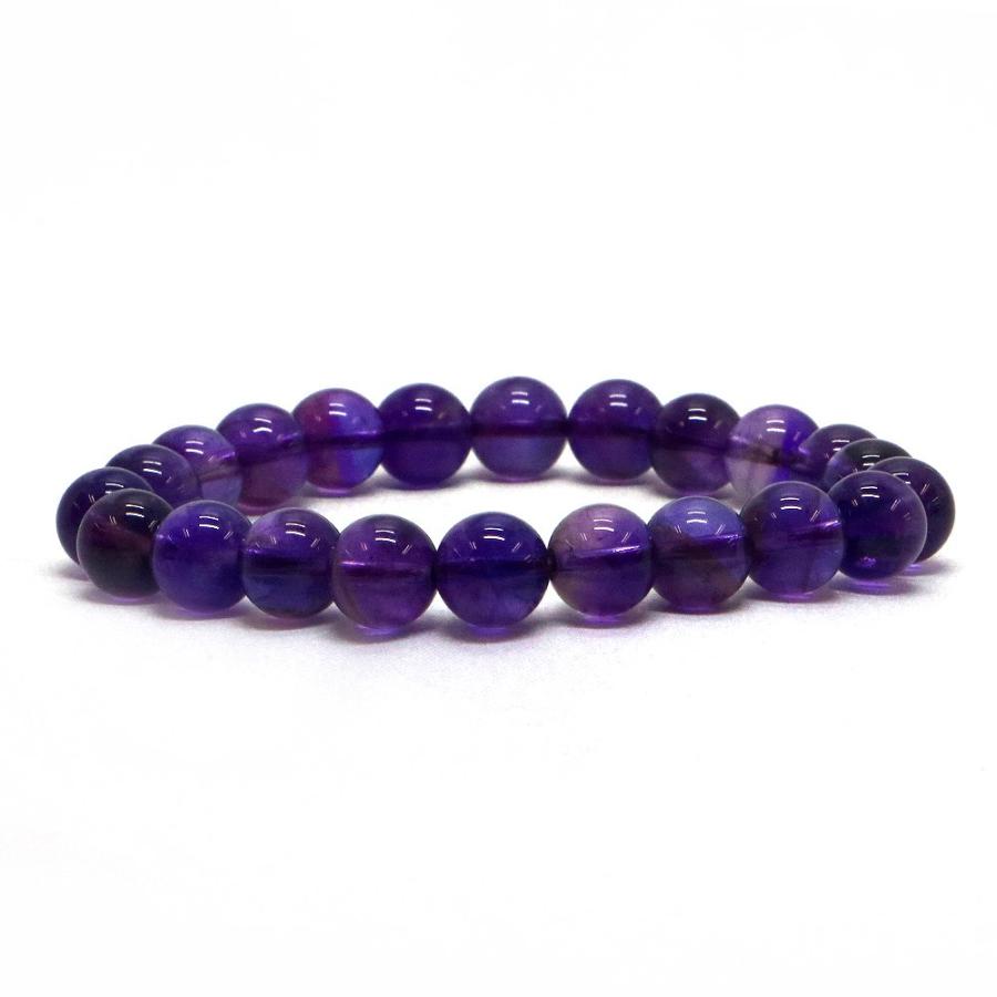 パワーストーン 天然石 ブレスレット アメジスト 丸玉 8mm 数珠 念珠 Bracelet お試し価格 | 