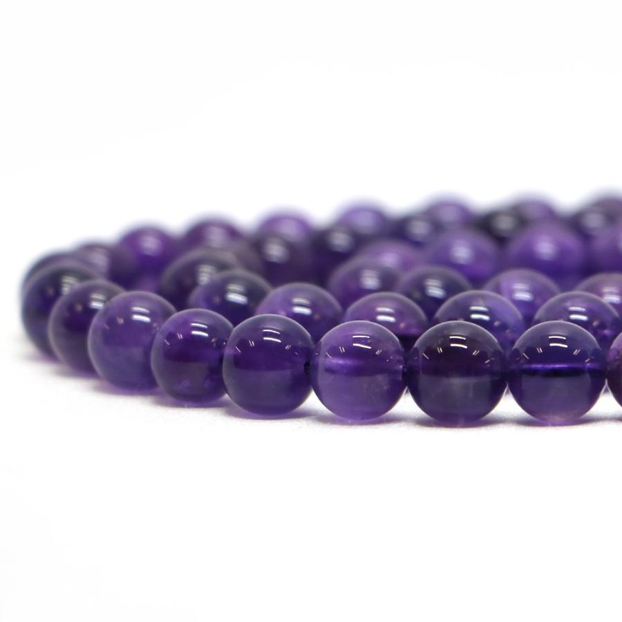 パワーストーン 天然石 ブレスレット アメジスト 丸玉 8mm 数珠 念珠 Bracelet お試し価格 |  | 10