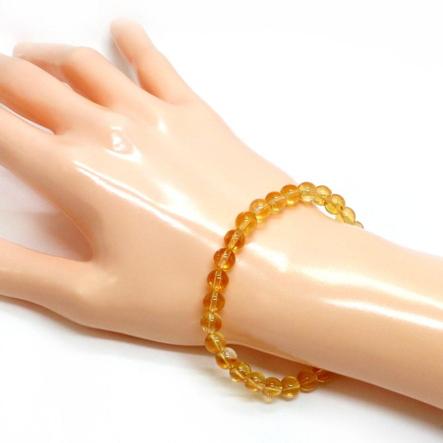 パワーストーン 天然石 ブレスレット シトリン 丸玉 6mm 数珠 念珠 Bracelet お試し価格 |  | 02