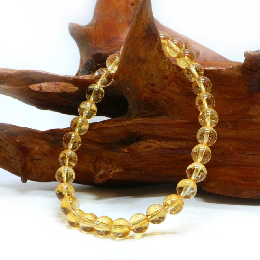 パワーストーン 天然石 ブレスレット シトリン 丸玉 6mm 数珠 念珠 Bracelet お試し価格 |  | 03