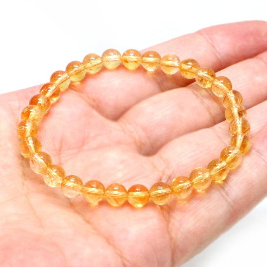 パワーストーン 天然石 ブレスレット シトリン 丸玉 6mm 数珠 念珠 Bracelet お試し価格 |  | 04