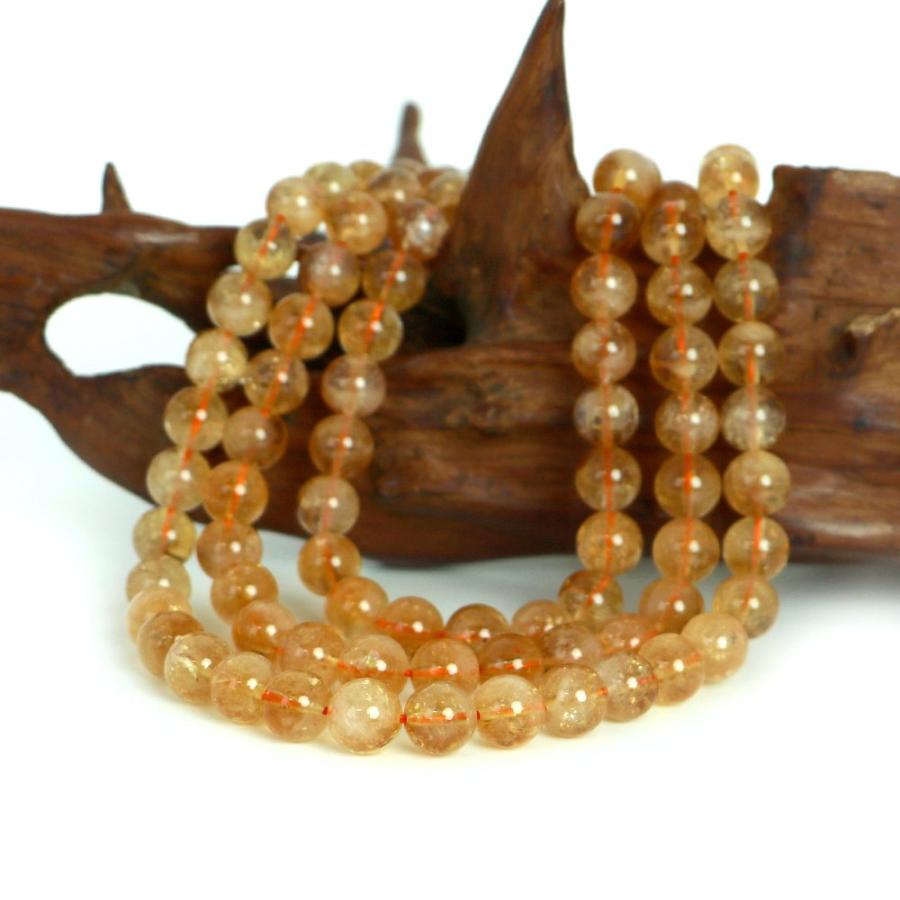 パワーストーン 天然石 ブレスレット シトリン 丸玉 8mm 数珠 念珠 Bracelet お試し価格 |  | 11
