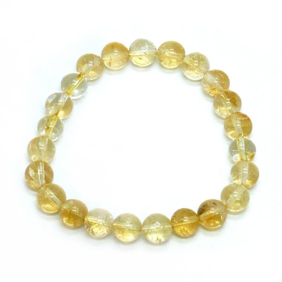 パワーストーン 天然石 ブレスレット シトリン 丸玉 8mm 数珠 念珠 Bracelet お試し価格 |  | 01