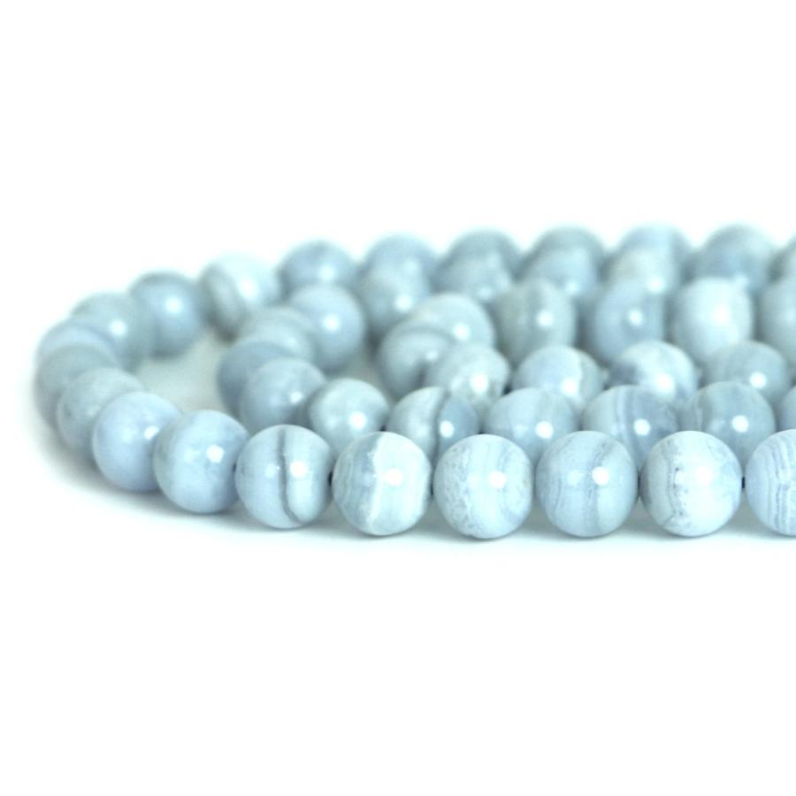 パワーストーン 天然石 ブレスレット ブルーレースアゲート 丸玉 8mm 数珠 念珠 Bracelet お試し価格 |  | 10
