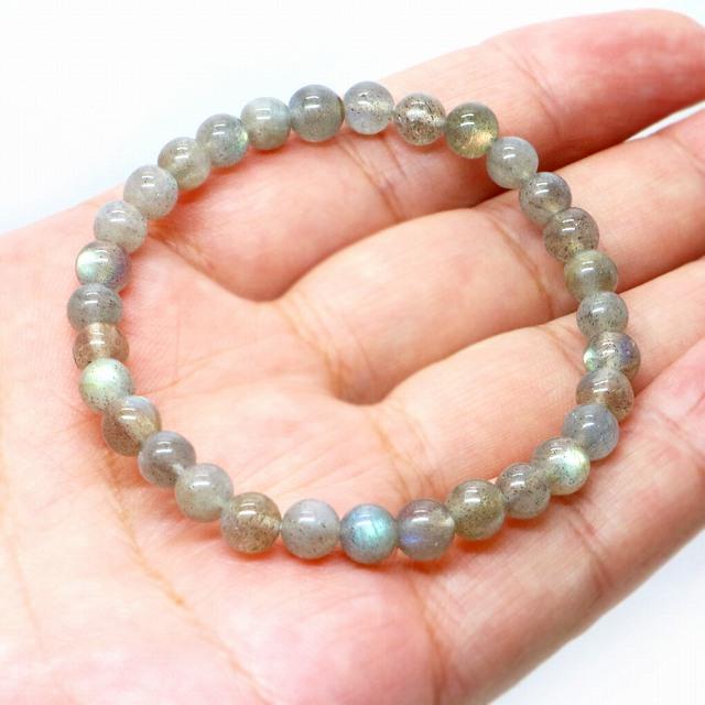 パワーストーン 天然石 ブレスレット ラブラドライト（濃いめ） 丸玉 6mm 数珠 念珠 Bracelet お試し価格 |  | 04