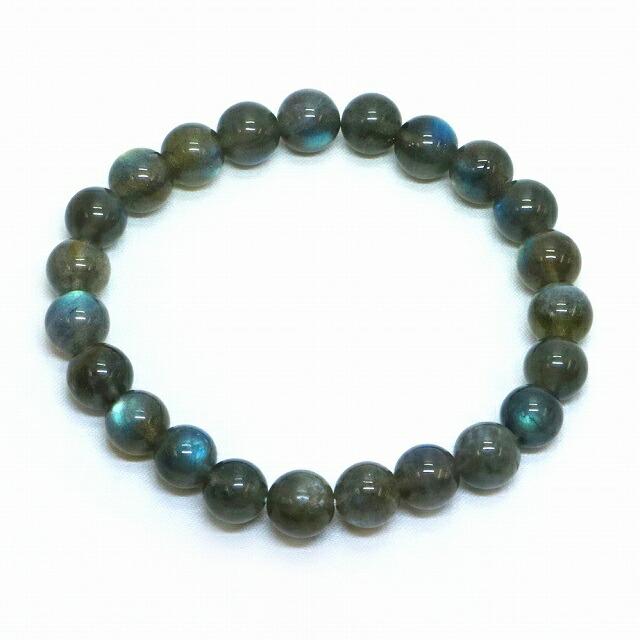 パワーストーン 天然石 ブレスレット ラブラドライト（濃いめ） 丸玉 8mm 数珠 念珠 Bracelet お試し価格 |  | 01