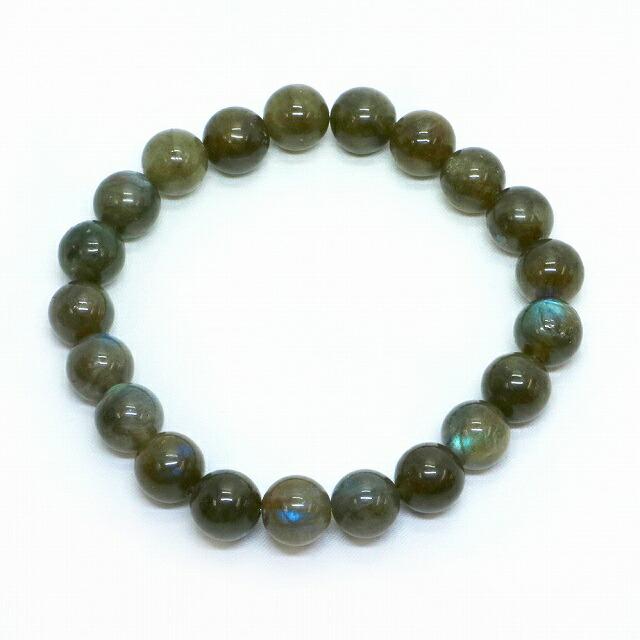 パワーストーン 天然石 ブレスレット ラブラドライト（濃いめ） 丸玉 10mm 数珠 念珠 Bracelet お試し価格 |  | 01