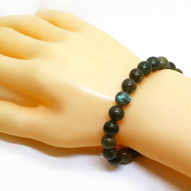 パワーストーン 天然石 ブレスレット ラブラドライト（濃いめ） 丸玉 10mm 数珠 念珠 Bracelet お試し価格 |  | 02