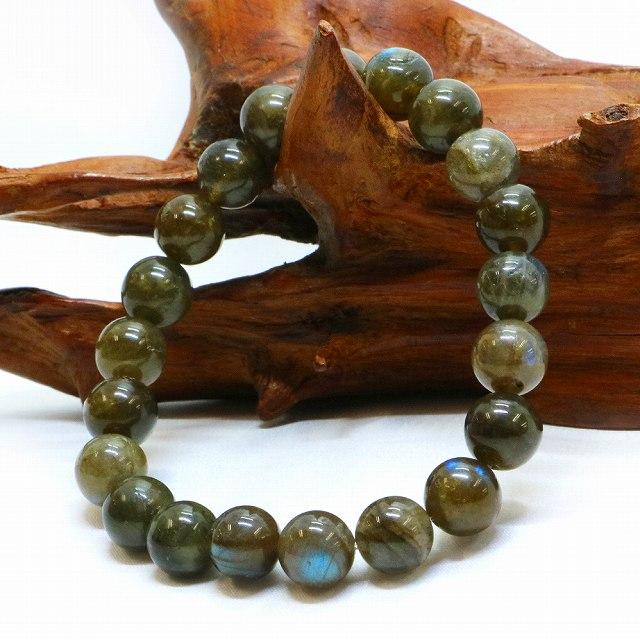 パワーストーン 天然石 ブレスレット ラブラドライト（濃いめ） 丸玉 10mm 数珠 念珠 Bracelet お試し価格 |  | 03