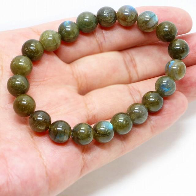 パワーストーン 天然石 ブレスレット ラブラドライト（濃いめ） 丸玉 10mm 数珠 念珠 Bracelet お試し価格 |  | 04