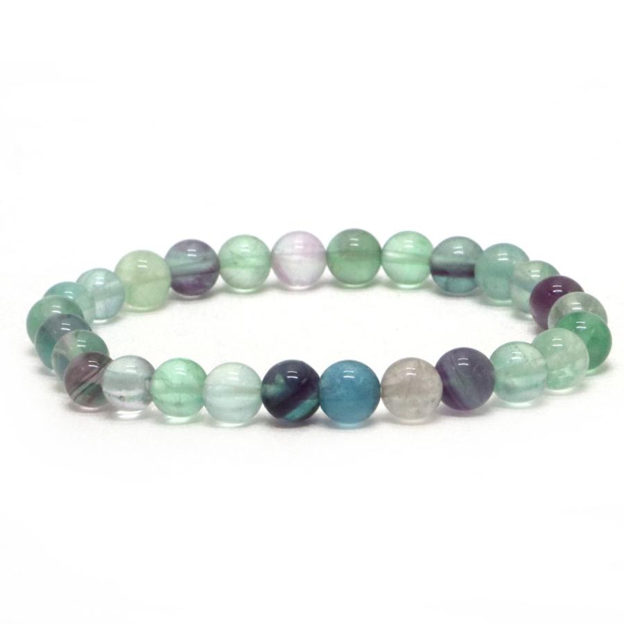 パワーストーン 天然石 ブレスレット フローライト 丸玉 6mm 数珠 念珠 Bracelet お試し価格 | 
