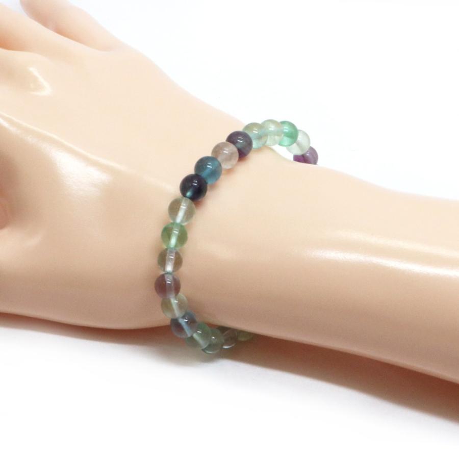 パワーストーン 天然石 ブレスレット フローライト 丸玉 6mm 数珠 念珠 Bracelet お試し価格 |  | 02