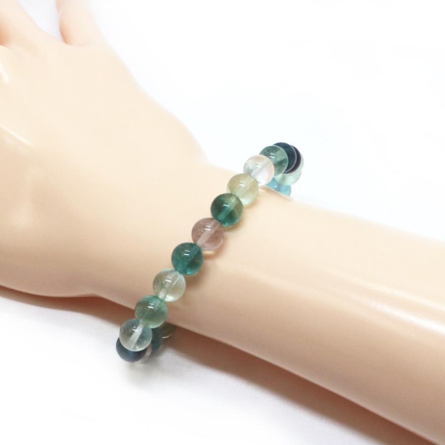 パワーストーン 天然石 ブレスレット フローライト 丸玉 8mm 数珠 念珠 Bracelet お試し価格 |  | 02