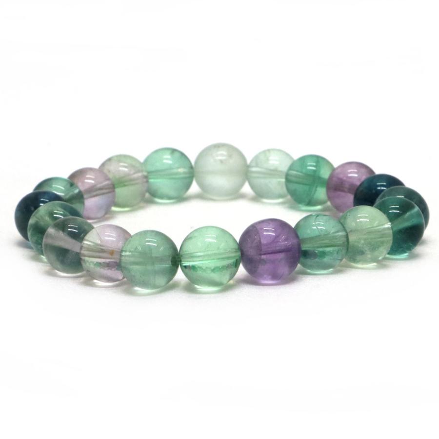 パワーストーン 天然石 ブレスレット フローライト 丸玉 10mm 数珠 念珠 Bracelet お試し価格 | 