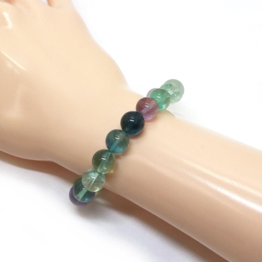 パワーストーン 天然石 ブレスレット フローライト 丸玉 10mm 数珠 念珠 Bracelet お試し価格 |  | 02