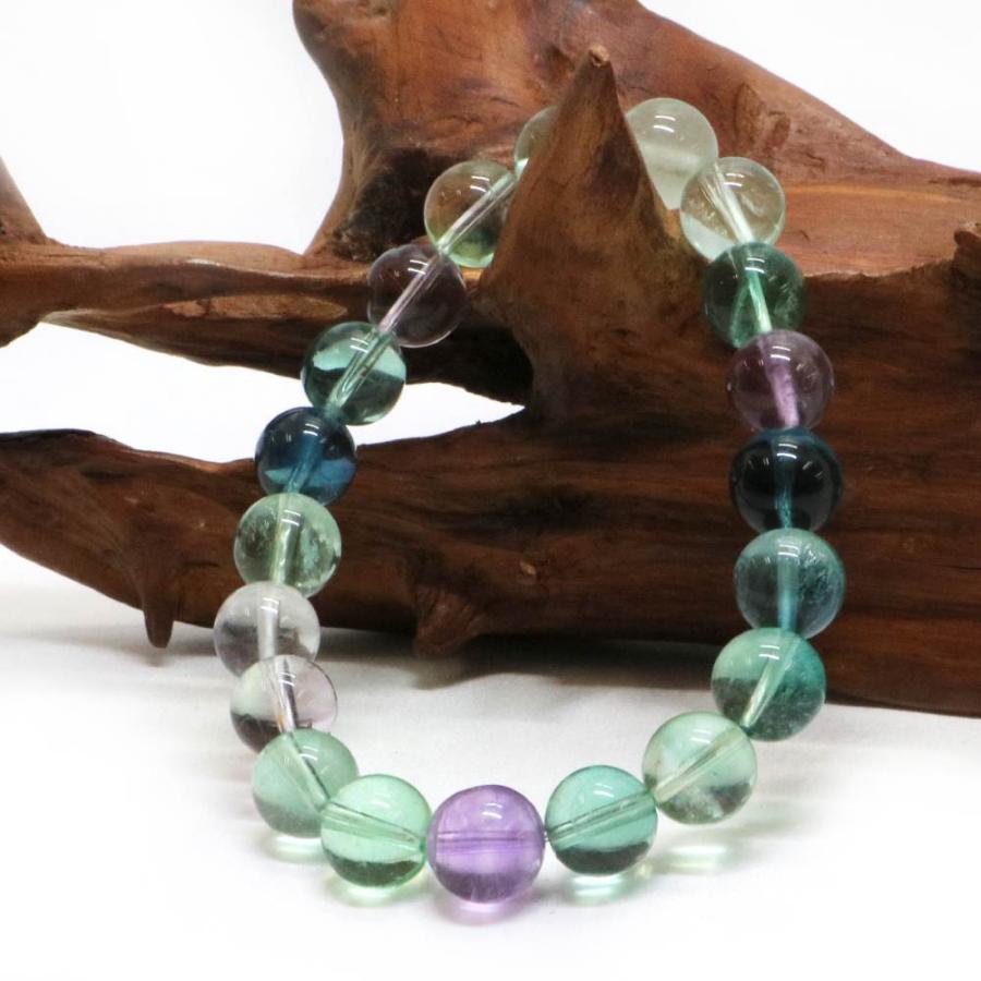 パワーストーン 天然石 ブレスレット フローライト 丸玉 10mm 数珠 念珠 Bracelet お試し価格 |  | 03