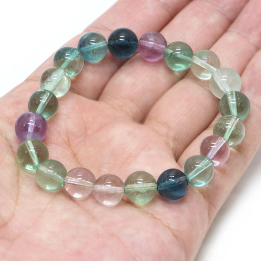 パワーストーン 天然石 ブレスレット フローライト 丸玉 10mm 数珠 念珠 Bracelet お試し価格 |  | 04