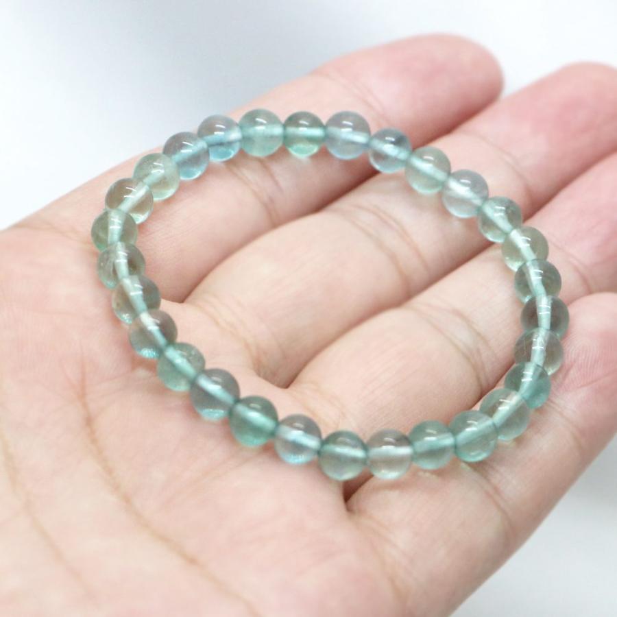パワーストーン 天然石 ブレスレット ブルーフローライト 丸玉 6mm 数珠 念珠 Bracelet お試し価格 |  | 04