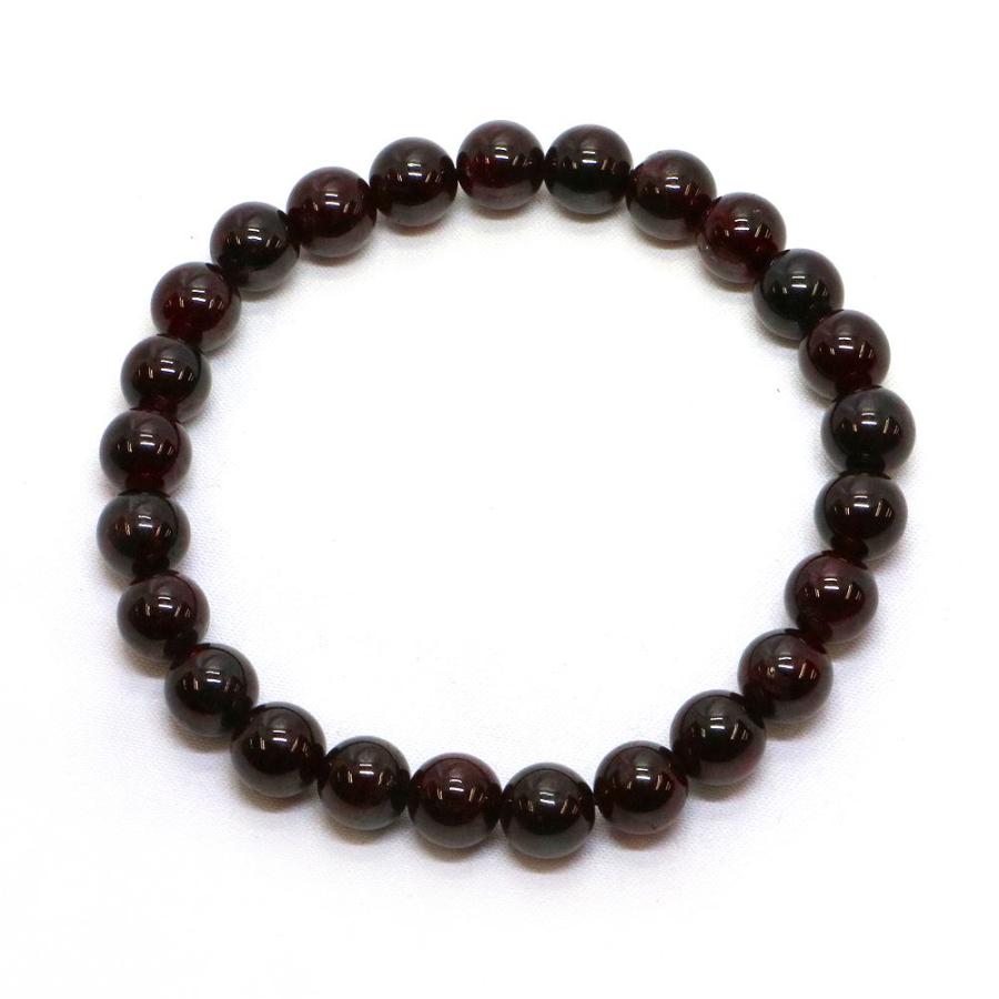 パワーストーン 天然石 ブレスレット ガーネット 丸玉 8mm 数珠 念珠 Bracelet お試し価格 |  | 01