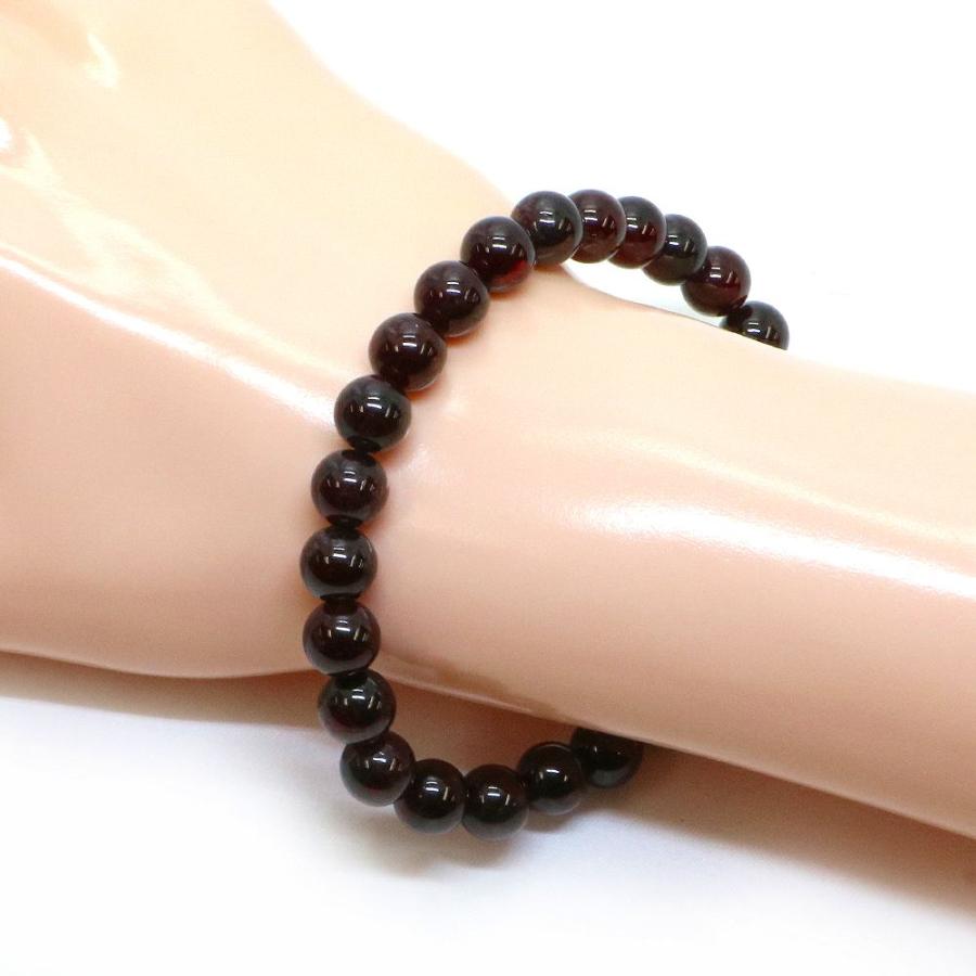 パワーストーン 天然石 ブレスレット ガーネット 丸玉 8mm 数珠 念珠 Bracelet お試し価格 |  | 02