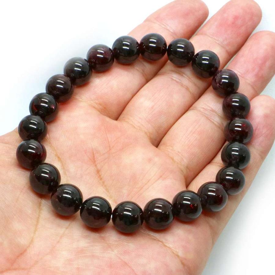 パワーストーン 天然石 ブレスレット ガーネット 丸玉 10mm 数珠 念珠 Bracelet お試し価格 |  | 04