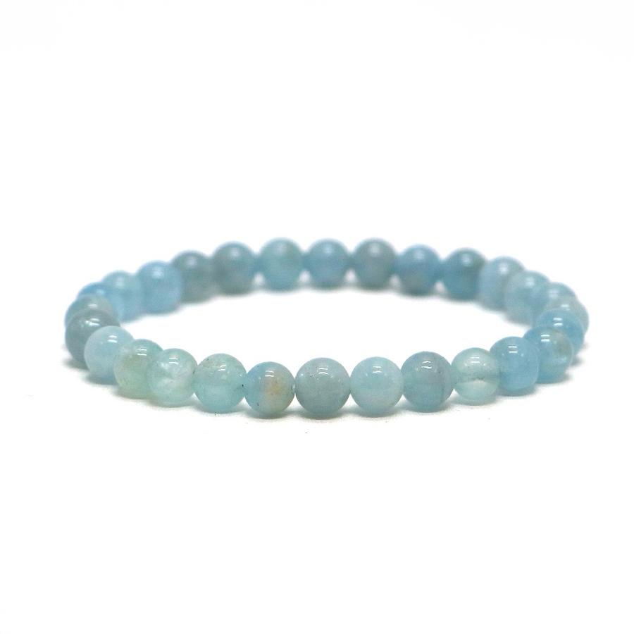 パワーストーン 天然石 ブレスレット アクアマリン 丸玉 6mm 数珠 念珠 Bracelet お試し価格 | 