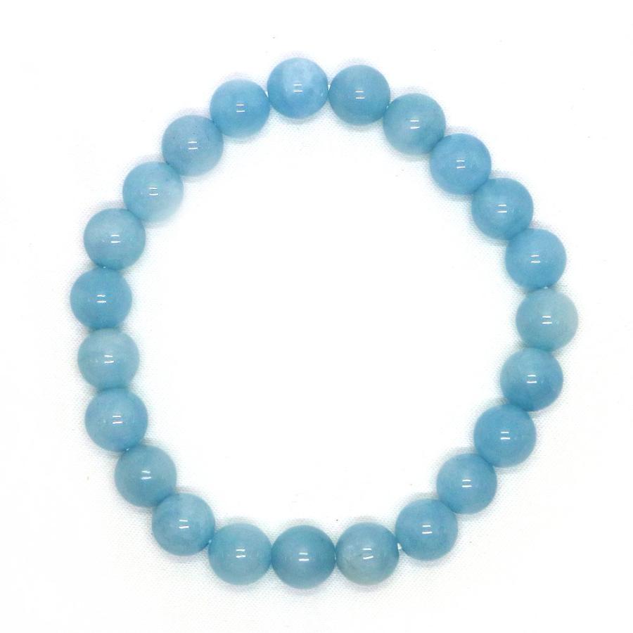 パワーストーン 天然石 ブレスレット アクアマリン 丸玉 8mm 数珠 念珠 Bracelet お試し価格 |  | 01