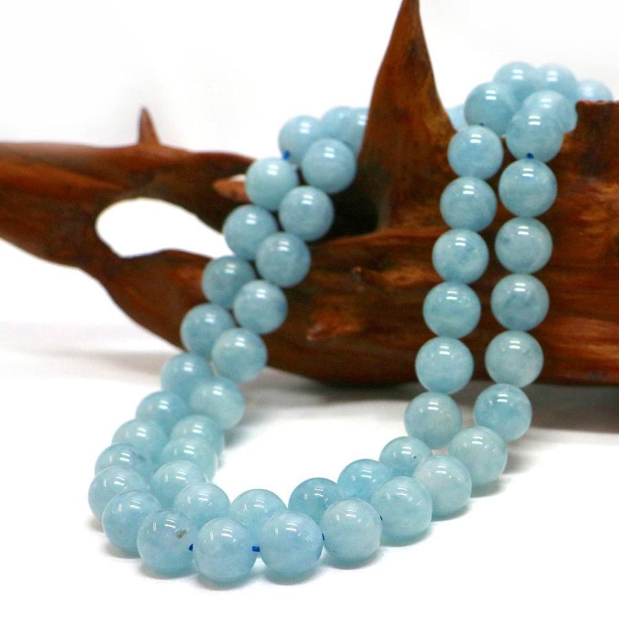 パワーストーン 天然石 ブレスレット アクアマリン 丸玉 10mm 数珠 念珠 Bracelet お試し価格 |  | 11