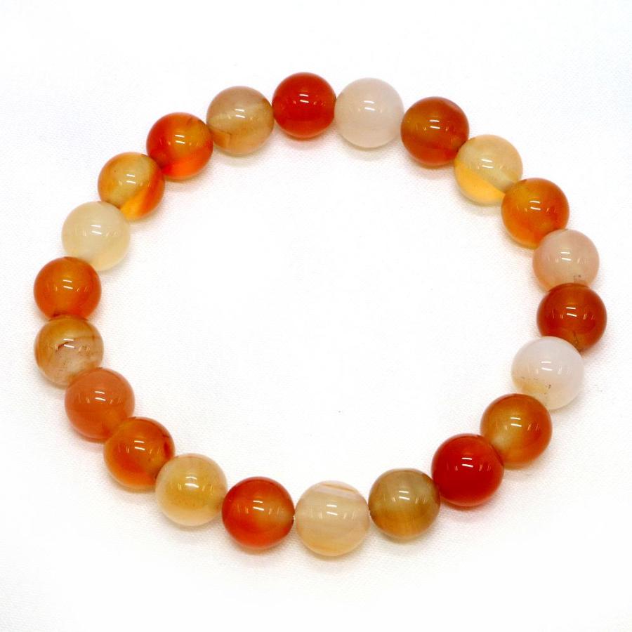 パワーストーン 天然石 ブレスレット カーネリアン 丸玉 8mm 数珠 念珠 Bracelet お試し価格 |  | 01