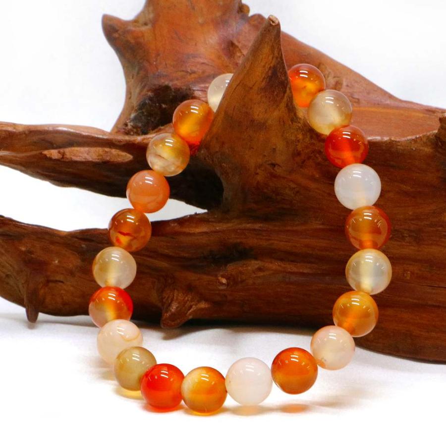 パワーストーン 天然石 ブレスレット カーネリアン 丸玉 8mm 数珠 念珠 Bracelet お試し価格 |  | 03