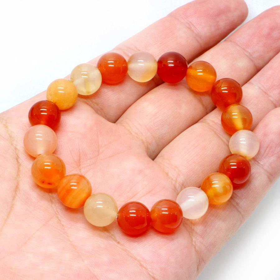 パワーストーン 天然石 ブレスレット カーネリアン 丸玉 10mm 数珠 念珠 Bracelet お試し価格 |  | 04