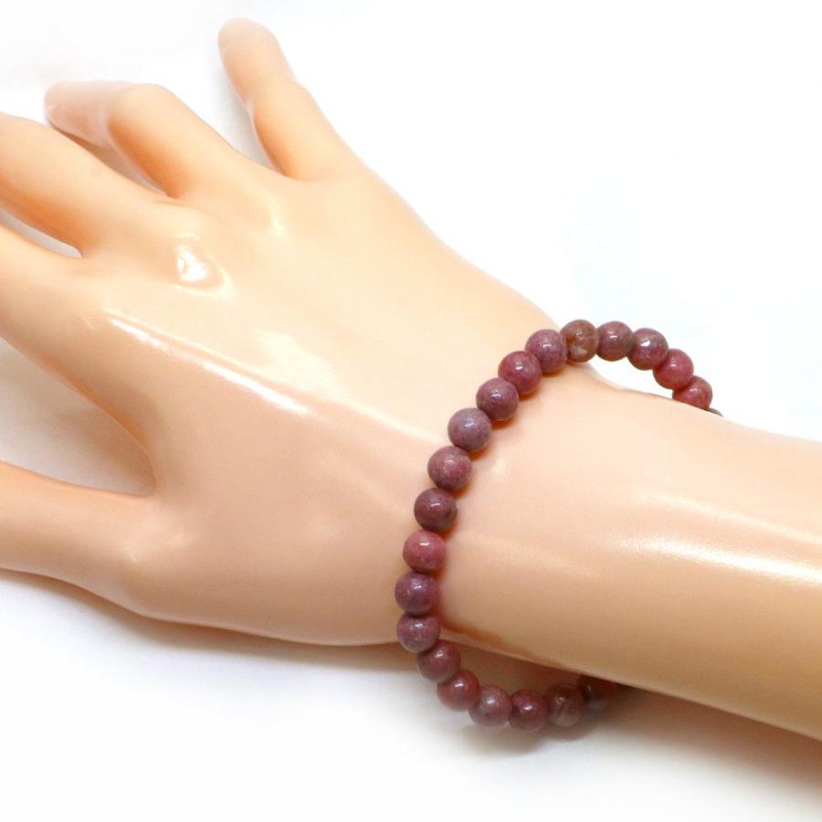パワーストーン 天然石 ブレスレット ロードナイト(ブラック模様) 丸玉 6mm 数珠 念珠 Bracelet お試し価格 |  | 02