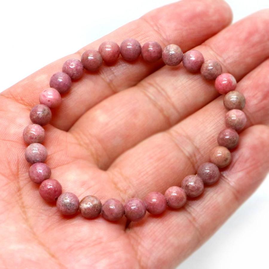 パワーストーン 天然石 ブレスレット ロードナイト(ブラック模様) 丸玉 6mm 数珠 念珠 Bracelet お試し価格 |  | 04