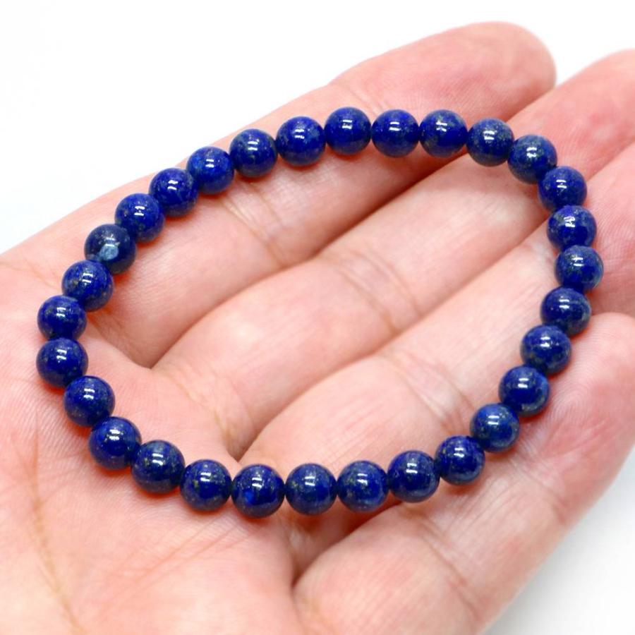 パワーストーン 天然石 ブレスレット ラピスラズリ 丸玉 6mm 数珠 念珠 Bracelet お試し価格 |  | 04