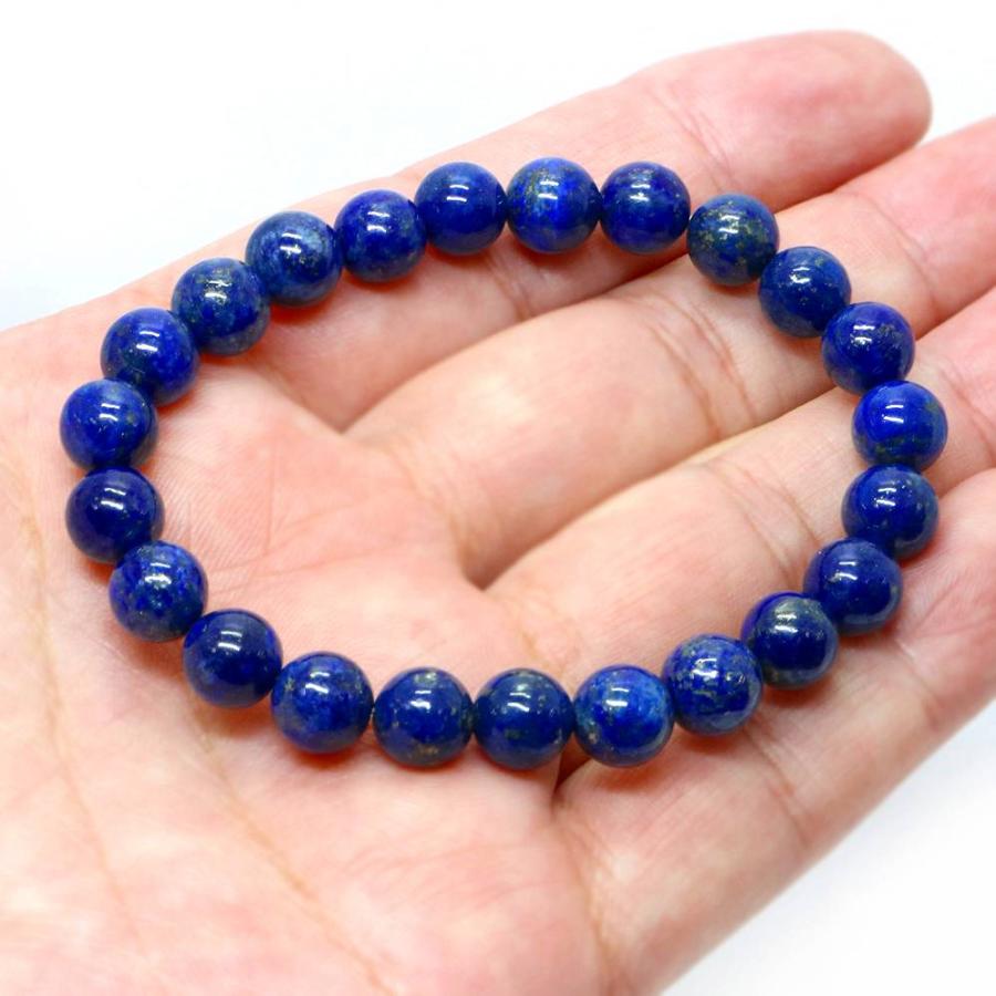 パワーストーン 天然石 ブレスレット ラピスラズリ 丸玉 8mm 数珠 念珠 Bracelet お試し価格 |  | 04