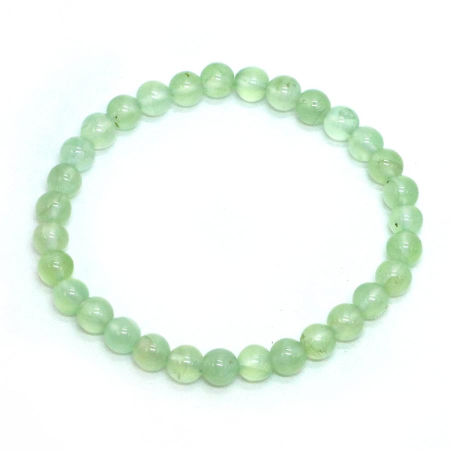 パワーストーン 天然石 ブレスレット プレナイト 丸玉 6mm 数珠 念珠 Bracelet お試し価格 |  | 01