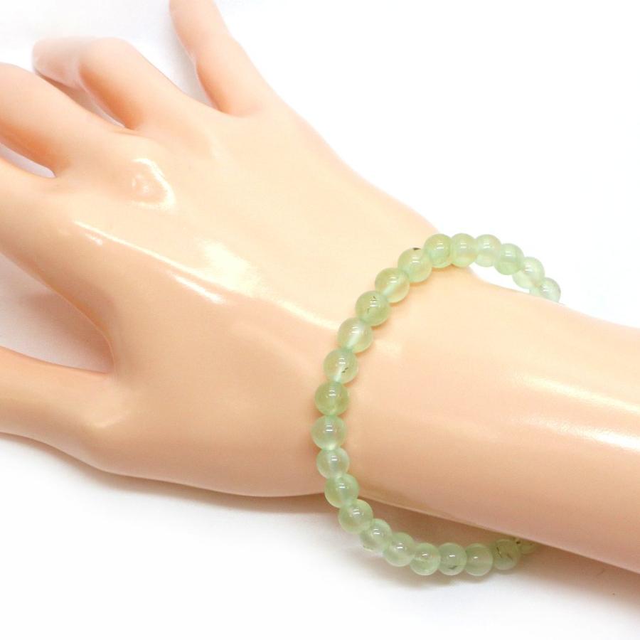 パワーストーン 天然石 ブレスレット プレナイト 丸玉 6mm 数珠 念珠 Bracelet お試し価格 |  | 02