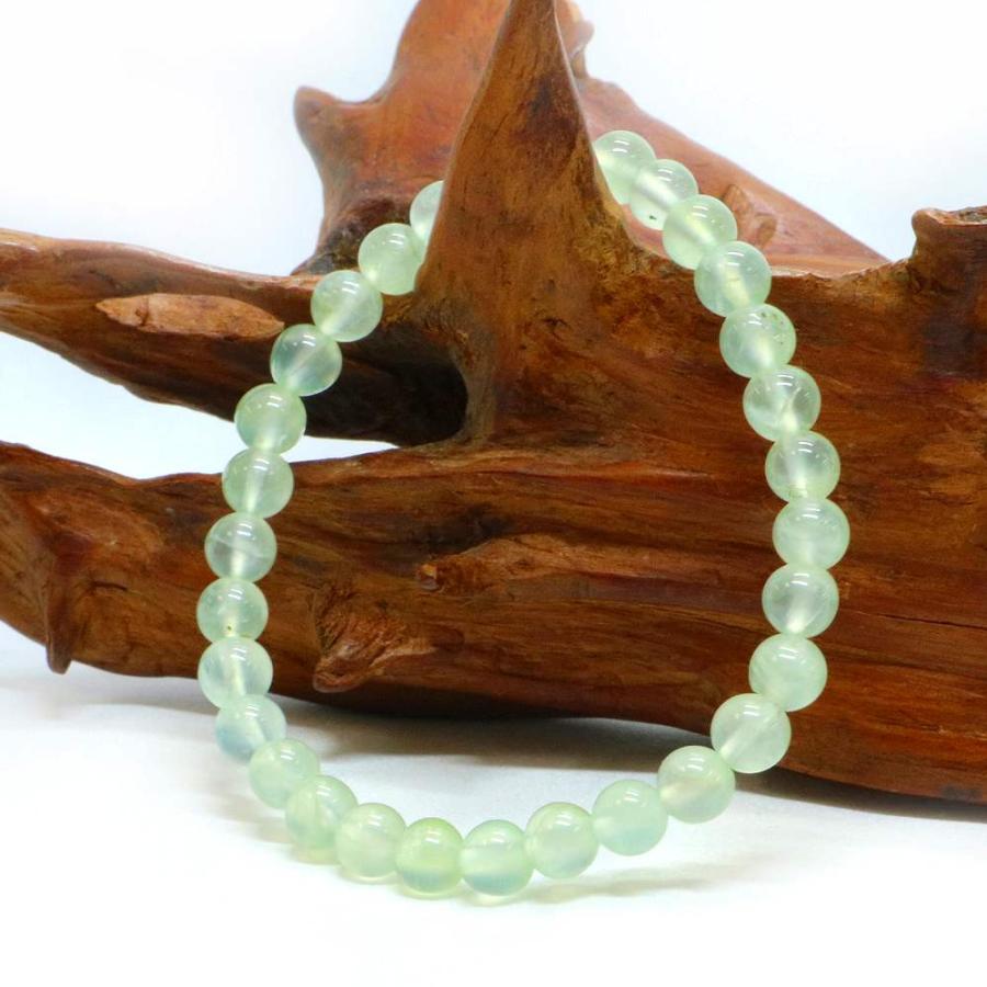 パワーストーン 天然石 ブレスレット プレナイト 丸玉 6mm 数珠 念珠 Bracelet お試し価格 |  | 03